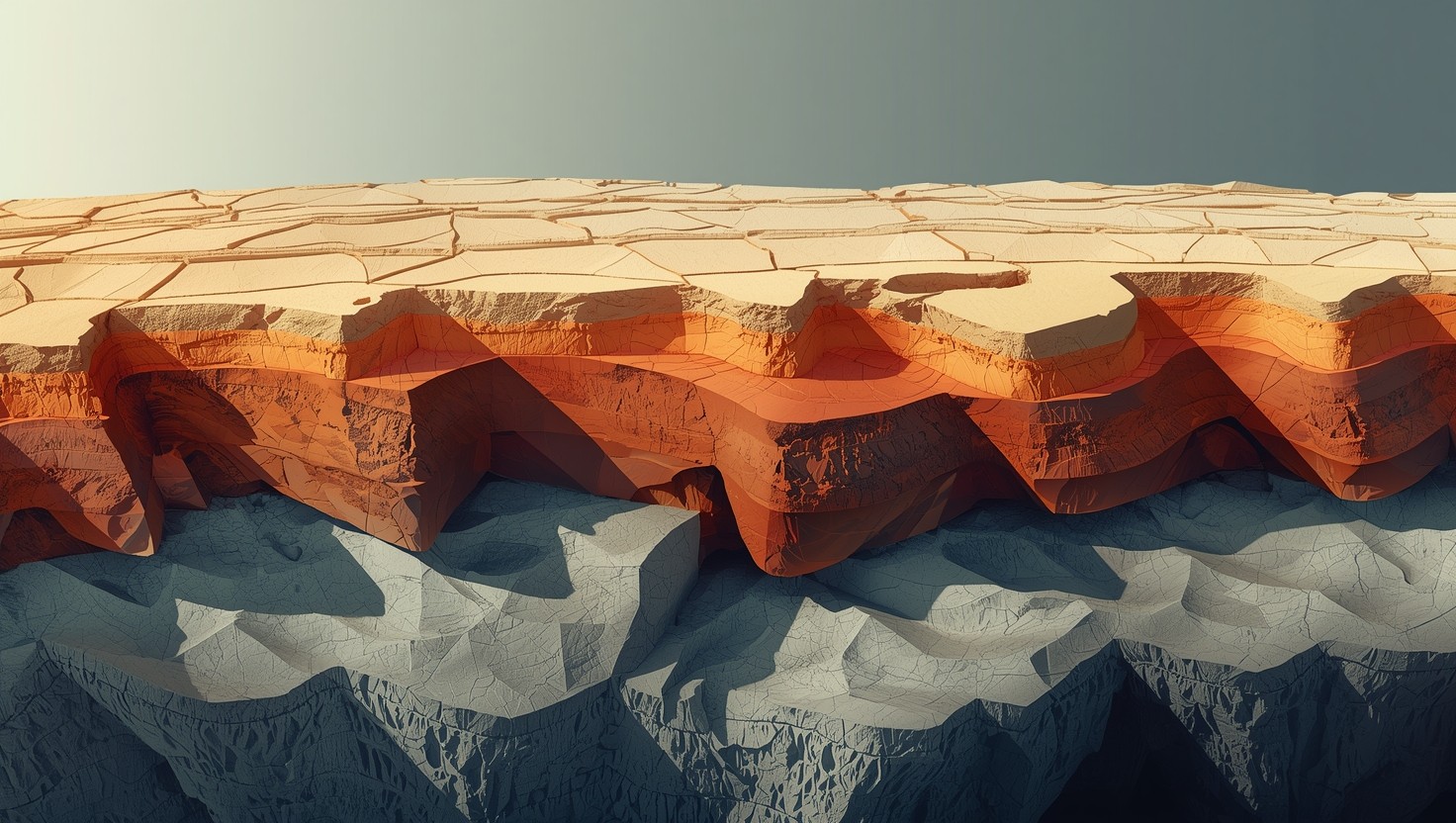 Layered erosion abstraction stockcake